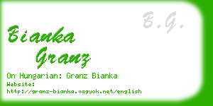 bianka granz business card